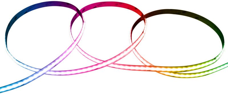 Efectoled - LED-Streifen 24V rgb cob 420 LED/m 5m 18W/m Breite 10mm Schnitt 5cm IP20 rgb