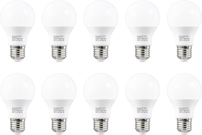 Sygonix - SY-5237740 led eek e (a - g) E27 7.3 w = 60 w Warmweiß (ø x h) 60 mm x 105 mm nicht dimmbar