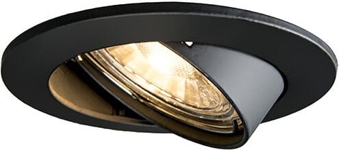 Moderner Einbaustrahler schwarz schwenkbar - Edu