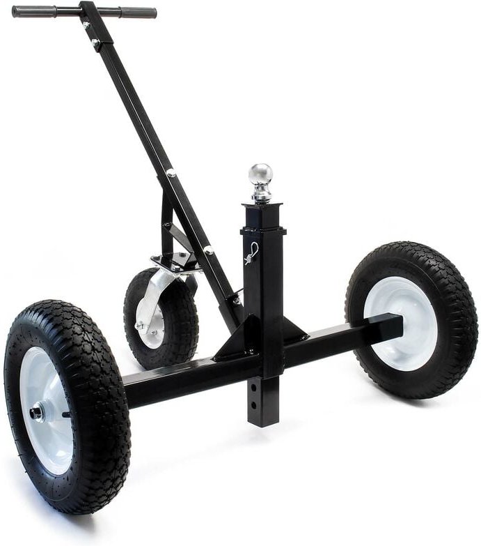 Rangierhilfe für Anhänger und Wohnwagen bis 500 kg, Rangierwagen mit 3 Rädern und höhenverstellbarer Kupplungskugel - Wi...