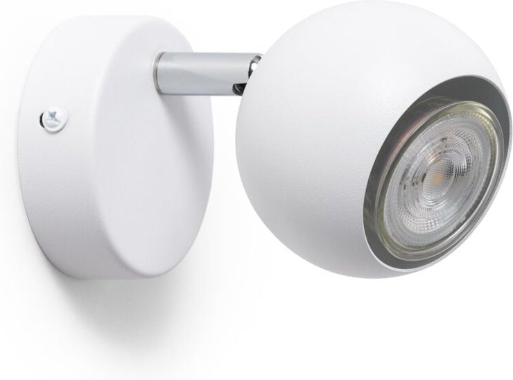 Wandleuchte Aluminium Ausrichtbar 1 Strahler Weiss Ates Weiß
