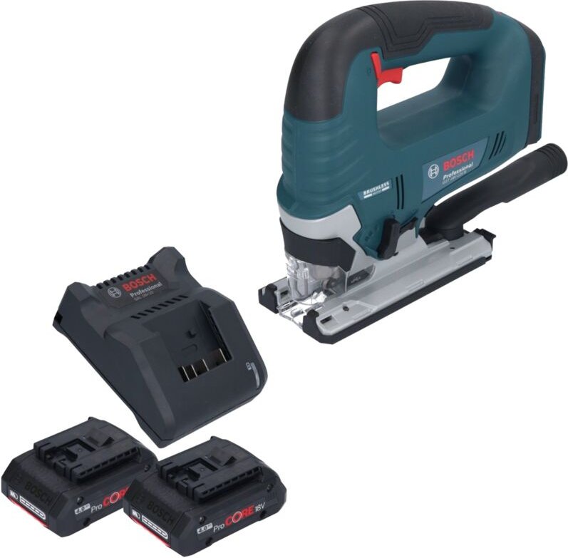 Bosch gst 18V-125 b Professional Akku Stichsäge 18 v 125 mm Brushless + 2x ProCORE Akku 4,0 Ah + Ladegerät