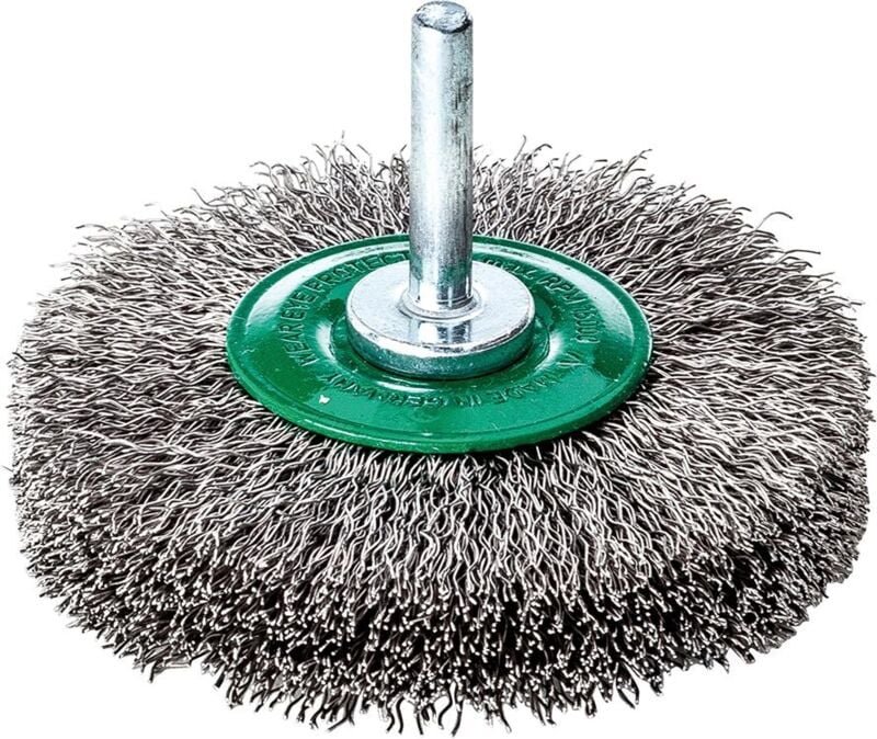 Lessmann Rundbürste V4A gewellt mit Schaft 50x10x0,2mm