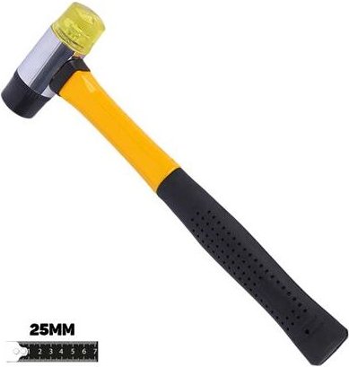Thumbnail - Blim - Anti-Rückprall-Hammer de doppelseitig de Schlag - 25mm - Gesicht de Polyurethan und Nylon - Griff de Faser de Gla...