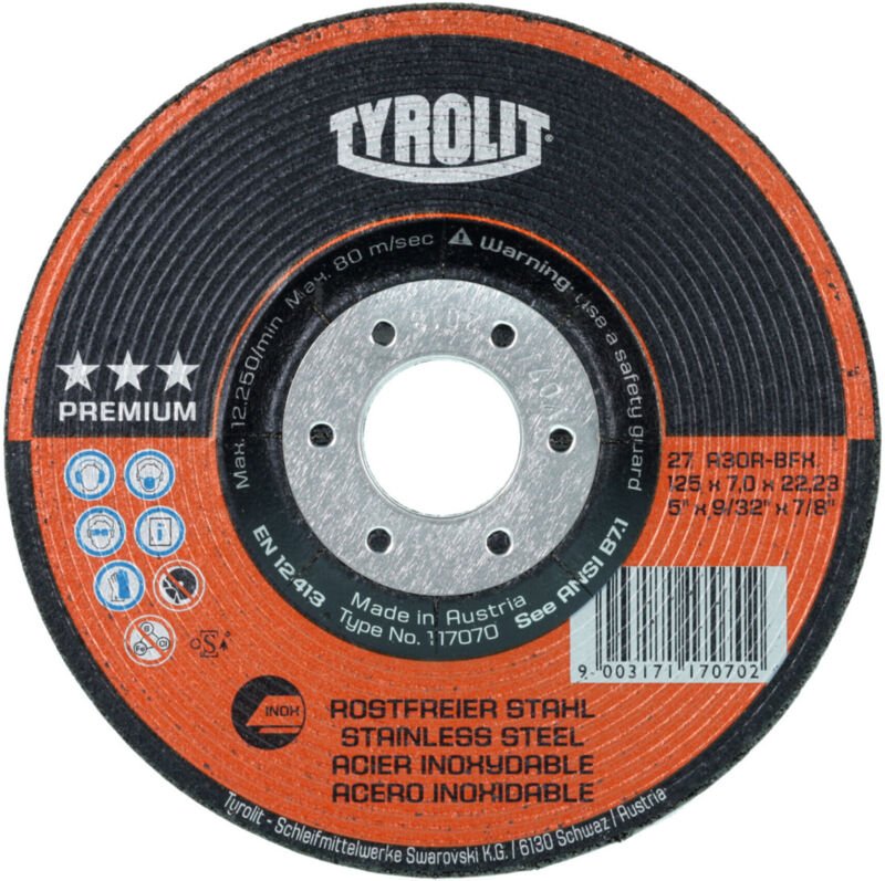 Schruppschleifscheibe premium, Scheiben-ØxScheibenbreite: 230X7 mm, 560300 230X7 - Tyrolit