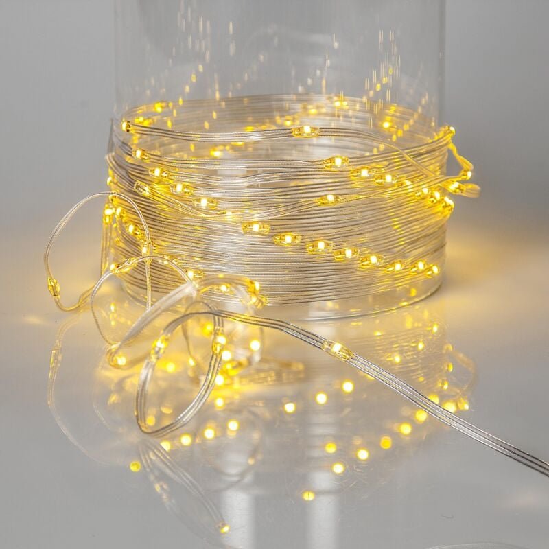 Star Trading - led Lichterkette Dew Drop Micro, Transparent, Outdoor, Warmweiß, 36m