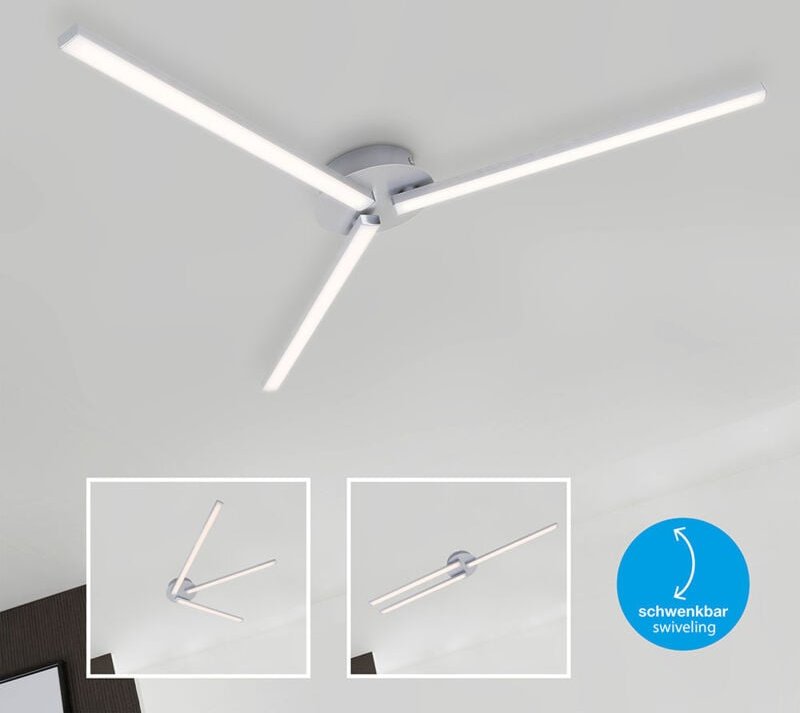 LED Deckenlampe Designleuchte Wohnzimmerlampe Deckenleuchte Schlafzimmerlampe, Metall Aluminium Kunststoff weiß, 15W 150...