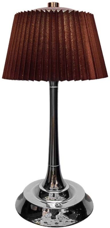 V-TAC LED-Tischleuchte 1,5 W – Touch-dimmbar 3in1, Chrombraun mit wiederaufladbarem USB-C-Akku – 23358