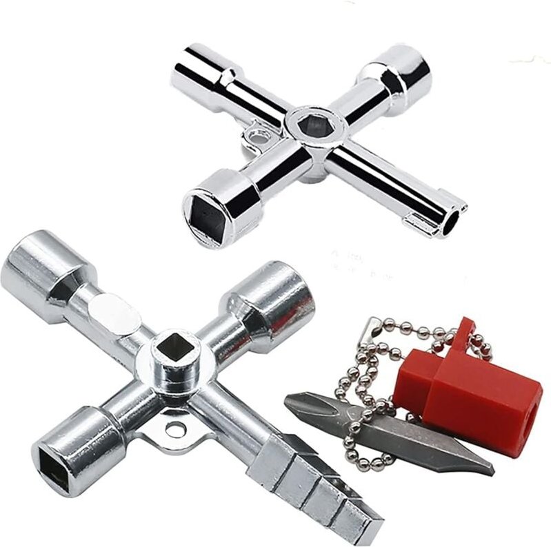 4-fach Multifunktionsschlüssel, Universal-Kreuzschlüssel