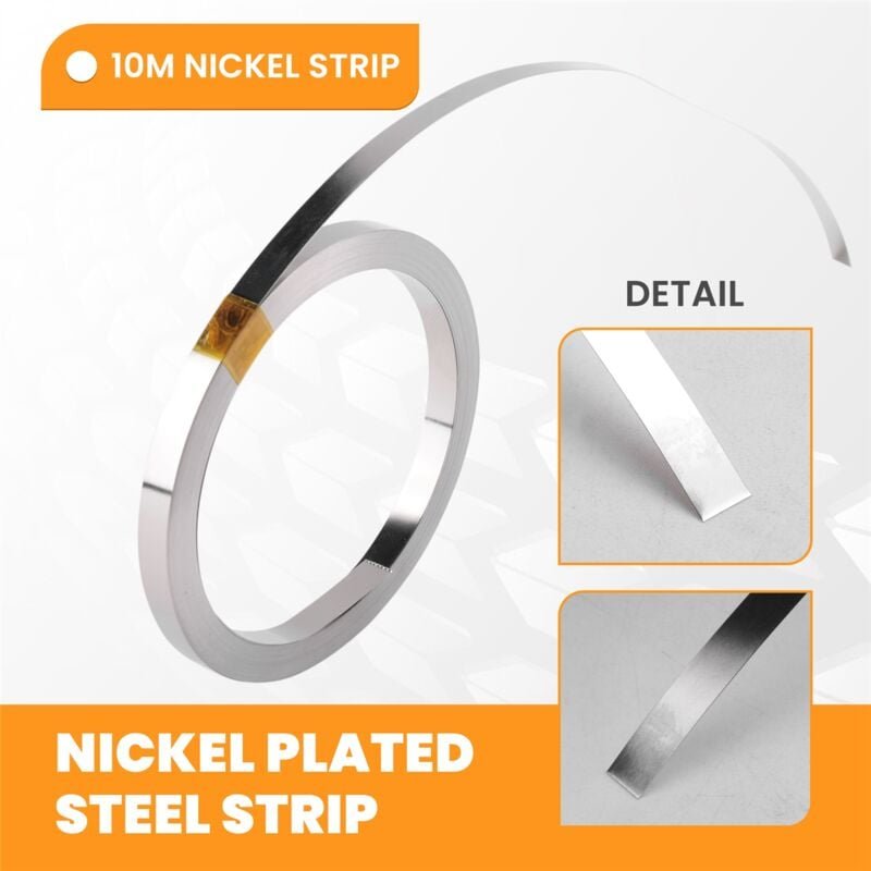 Tlily - 10M 18650 Li-Ion Nickel Blech Platte Vernickelter Stahl Band Streifen Verbinder SchweißEn Maschine (0.1X5X10M)