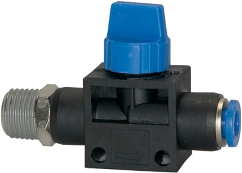 Riegler - Absperrventil »Blaue Serie«, Steckanschluss, r 3/8 a., Schl.-Ø 10