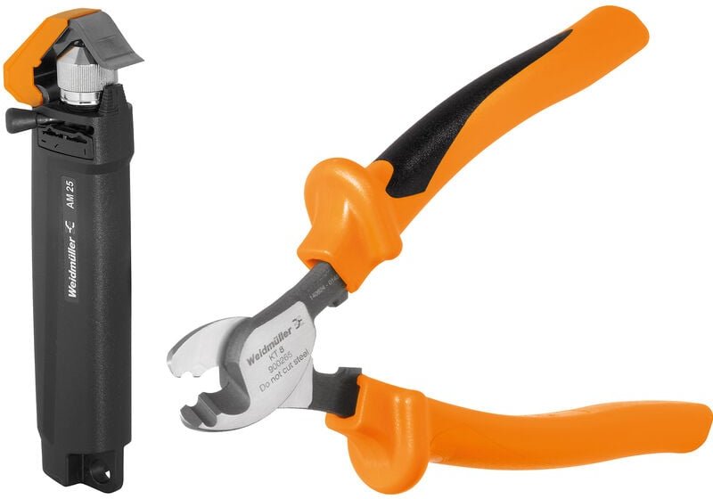 Weidmuller - Weidmüller 2-teiliges Kabelverarbeitungssort. Kabelschneider + Abmantelwerkzeug