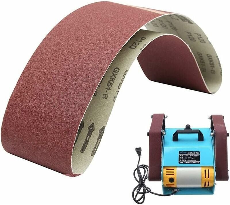 ZVD - Bandes Abrasives 100 mm x 915 mm, Ponceuse en Oxyde d'Aluminium pour Bois et Métal, 5 Pièces, Grain 100