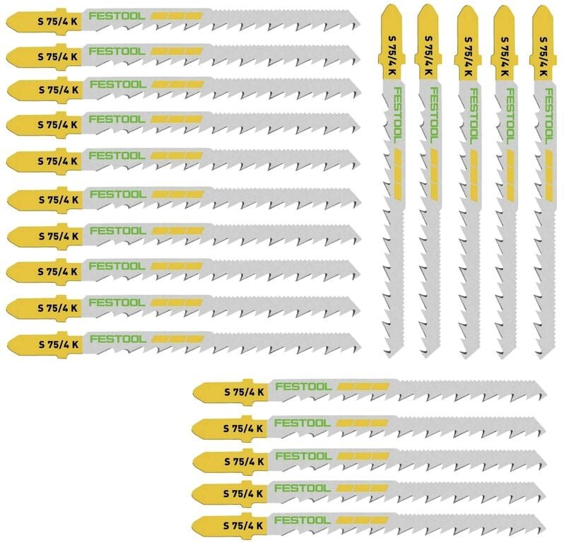 Stichsägeblatt s 75/4 K/20 wood curves, 20 Stück - Festool