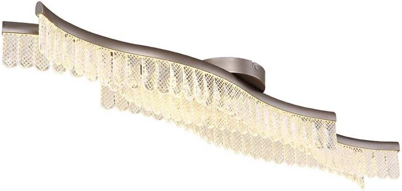 Globo Lighting - Deckenlampe Deckenleuchte Kristalllampe led Wohnzimmerlampe graphit l 108 cm