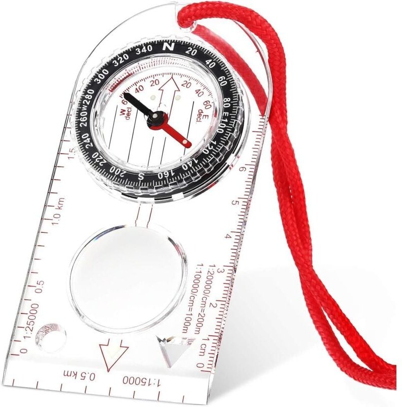 Tigrezy - Navigationskompass, Orientierungslaufkompass, Wanderkompass mit einstellbarer Deklination zum Lesen von Karten...