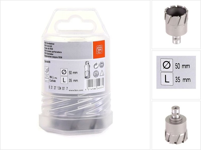 Fein - HM-ULTRA-Kernbohrer mit Quick-IN'-Aufnahme, D50/35'