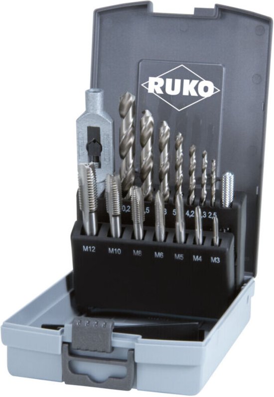 245004RO Maschinengewindebohrer-Set 15teilig 1 Set - Ruko