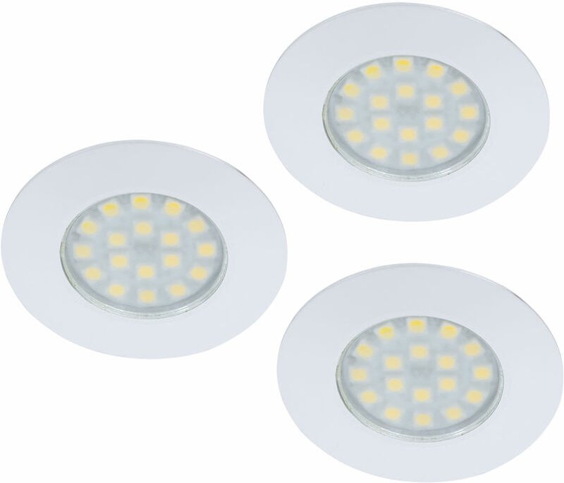 Einbauleuchte Lampe Deckenspots Deckenstrahler Aufbauleuchte Wohnzimmer, rund weiß, 1x led 3,6W 230Lm 3300K, DxH 7x1,2 G...