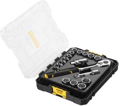 Stanley - stakbox m steckdose - 3/8'' set mit 18 stück - fatmax - FMMT98102-0
