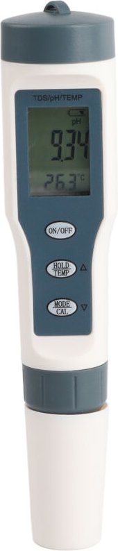 Professioneller Wassertester (TDS, pH, Temperatur, 3-in-1) – Tragbare digitale Sonde – ABS-Gehäuse, 18,3 cm – Für Aquari...