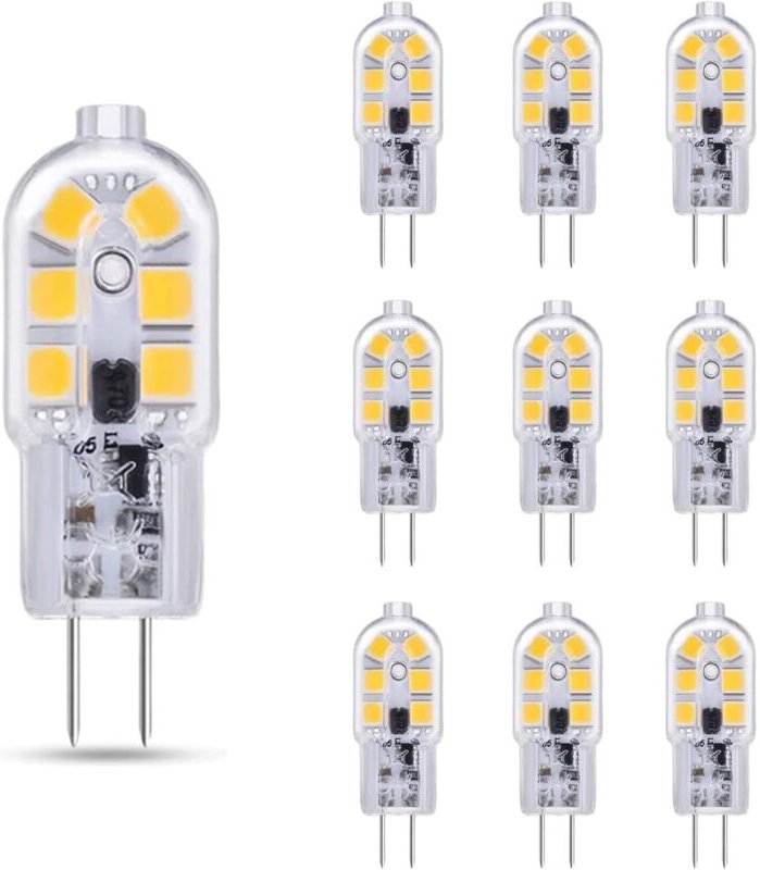 Ugreat - G4 led 2 w 12 v ac/dc Kaltweiß 6000 k für Dunstabzugshaube, 200 lm, entspricht G4 10 w 20 w Halogenlampe, nicht...
