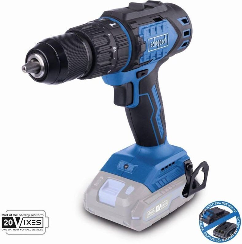 Schlagbohrschrauber burstenloser 20V ohne Akku ixes Scheppach bc-cd60-x