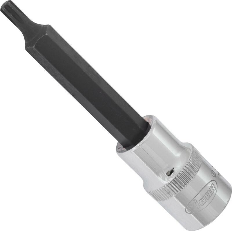 Vigor - ribe Schraubendreher-Einsatz ∙ V2211 ∙ 1/2 Zoll (12,5 mm) Vierkant hohl ∙ Innen Keilprofil Ribe-CV ∙ sw M5