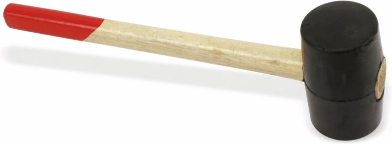 Gummihammer ø 60 mm 480 Gramm, mit Holzgriff - Eurotools