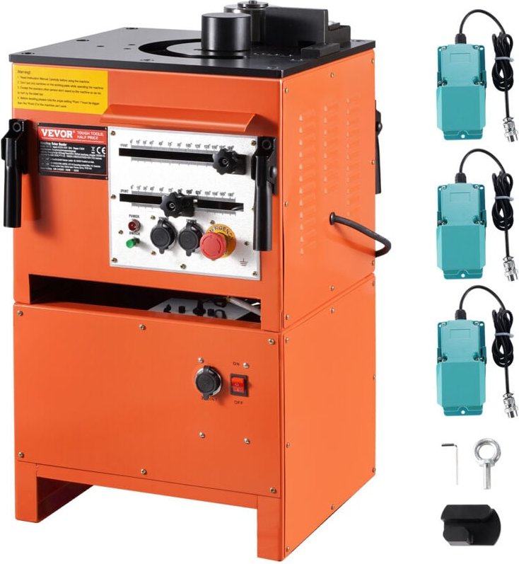 2-in-1 Elektrischer Bewehrungsstahlbieger, 1700 w tragbare hydraulische Biegemaschine, 3 Biegewinkel bis zu 4-25 mm inne...