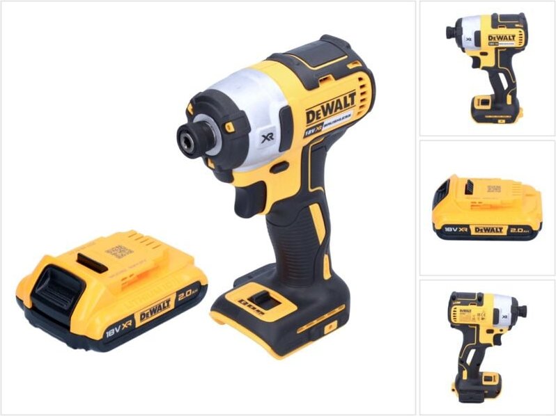 Dcf 887 n Akku Schlagschrauber 18 v 205 Nm 1/4' Brushless + 1x Akku 2,0 Ah - ohne Ladegerät - Dewalt