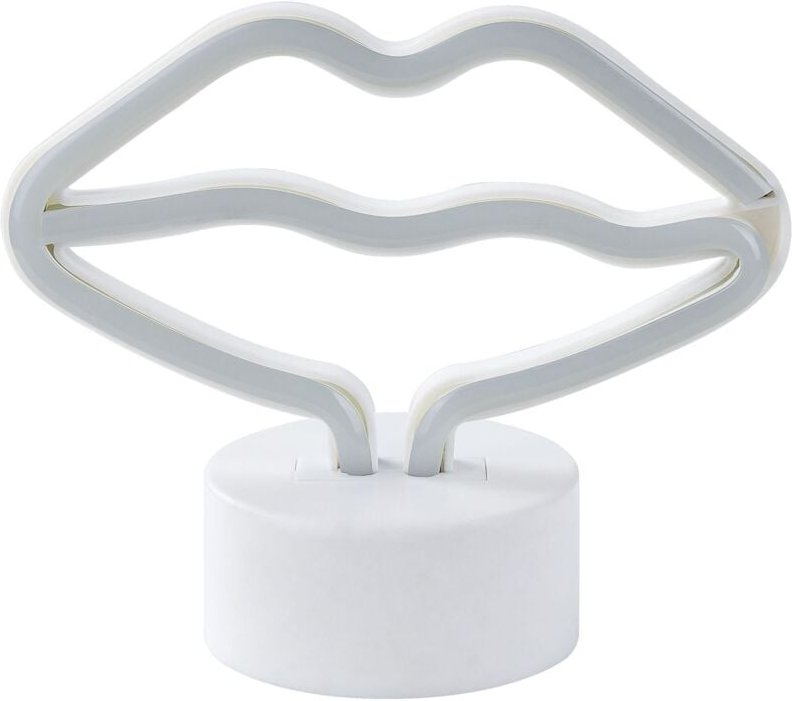 Led Neon Licht Dekofigur Rosa 15 cm Hoch Mund Lippen Form Deko Batteriebetrieben für Wohnzimmer Schlafzimmer Büro Flur