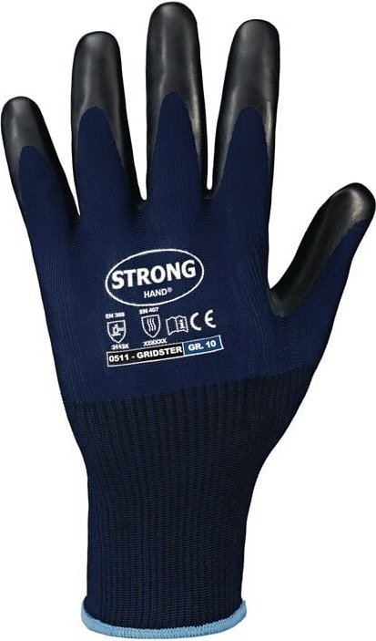 Thumbnail - Handschuhe gridster Größe 11 dunkelblau/schwarz ( 4000391306 ) - Stronghand