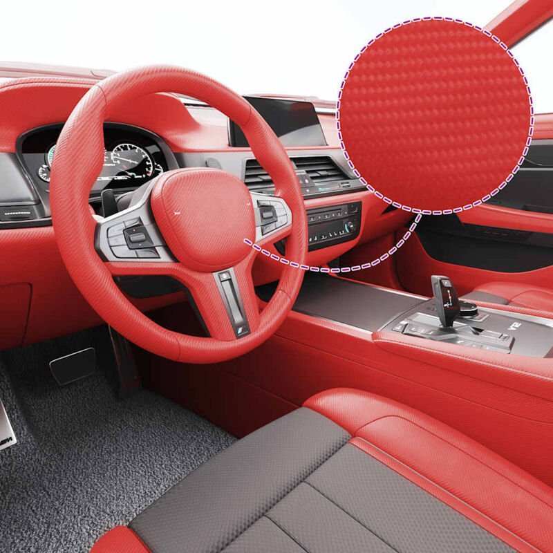 Autofolien 2 Stk. 4D Rot 100x150 cm+50x150 cm vidaXL