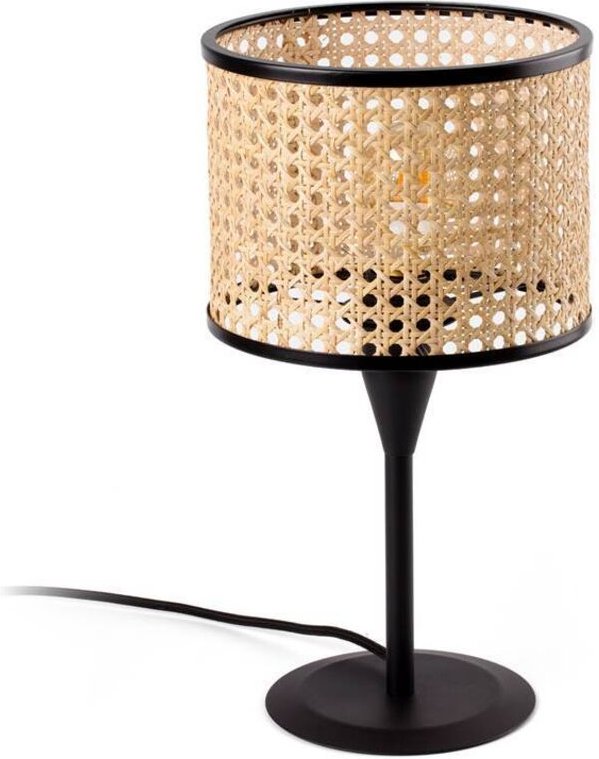 Mambo Mini Tischlampe schwarz/rattan 64317-47