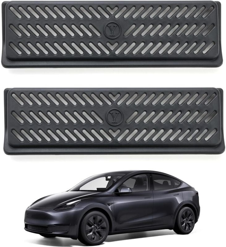 2-teiliges Kühlergrillzubehör für Modell y, Klimaanlagenabdeckungen unter den Sitzlüftungsöffnungen für Te-sla Modell y,...