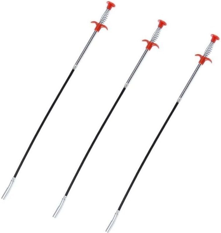 3er-Pack 60 cm flexibler Greifer mit Greifhaken und vier gebogenen Klauen, weit verbreitet für Waschbecken. - KZQ