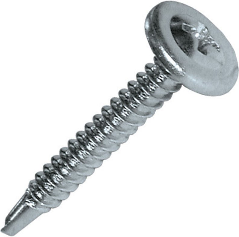 Box 500 Selbstbohrschrauben mit rundem Kopf breit verzinkt SCELL-IT - PH2 - 4.2 x 25 mm -TRLC42025