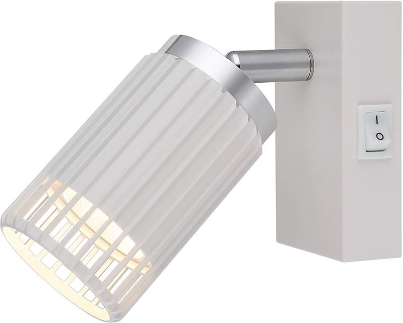 Wandlampe Wandstrahler Wandspot beweglich Leselampe Wohnzimmerlampe weiß h 12 cm