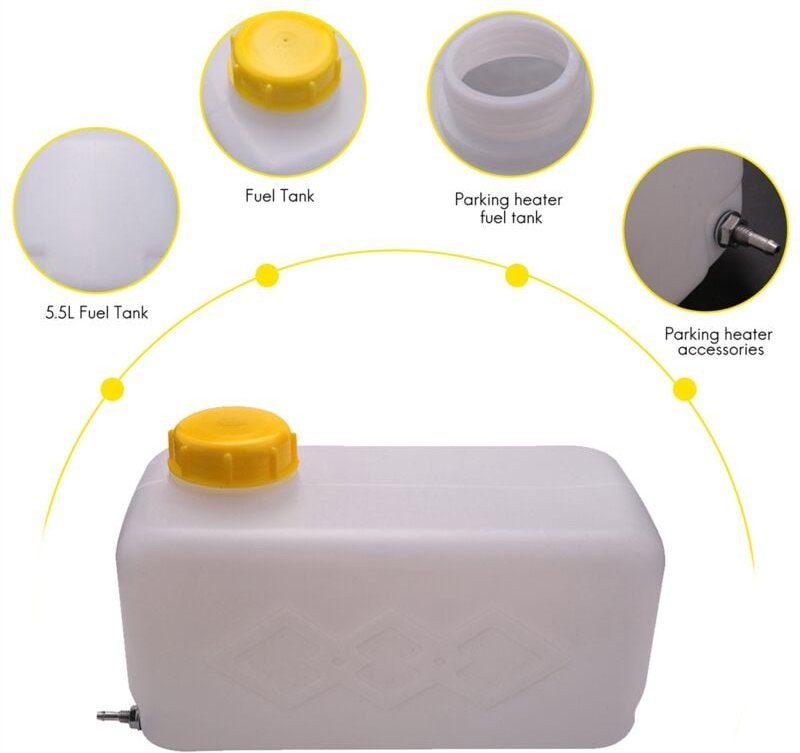 Tlily - 5.5L Kunststoff Stand Heizung Kraftstoff Tank Benzin öl Lagerung für Truck Caravan Heiz öL