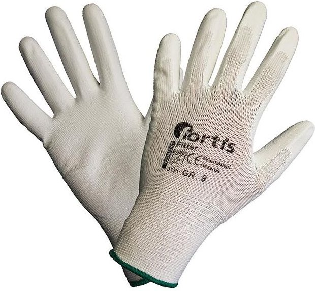 Handschuh Fitter, PU/Nylon,weiß, Gr.9 Fortis