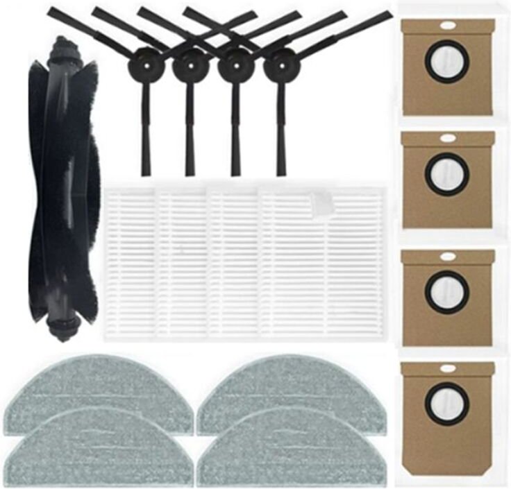 Thumbnail - Roboter-Staubsauger, Hauptseitenbürste, Hepa-Filter, Wischtuch, Staubbeutel