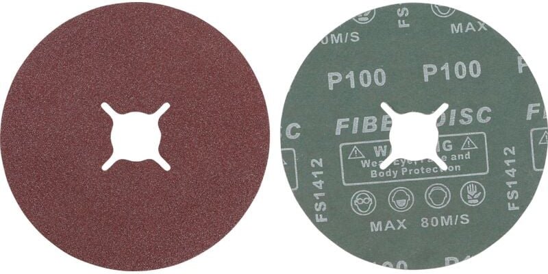 Fiber-Schleifscheiben-Satz Körnung 100 Aluminiumoxid 10-tlg.