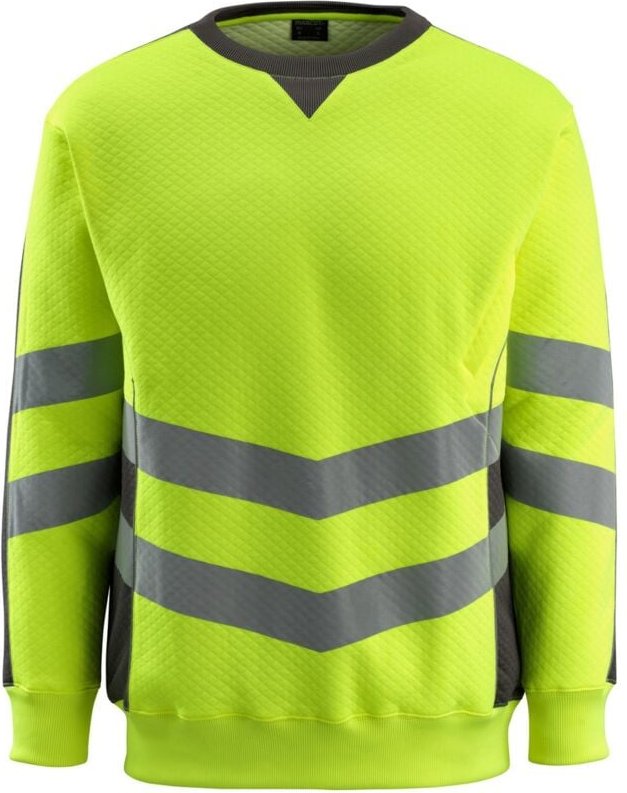 Warnschutz Sweatshirt wigton safe supreme moderne Passform 50126 Gr. l warngelb/dunkelanthrazit - Mascot