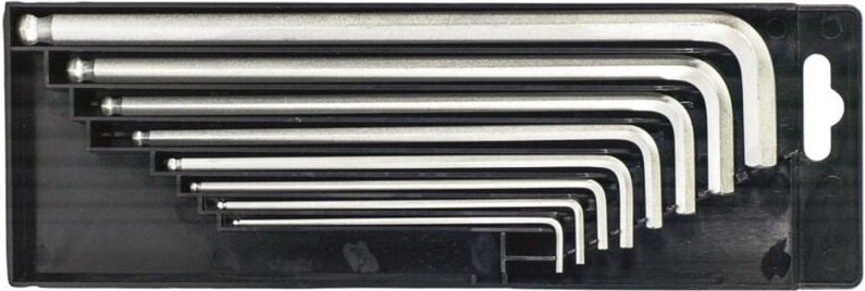 FP - Fortis Winkelschraubendreher-Box 8-tlg. 2-10 mm Kugekopf lg