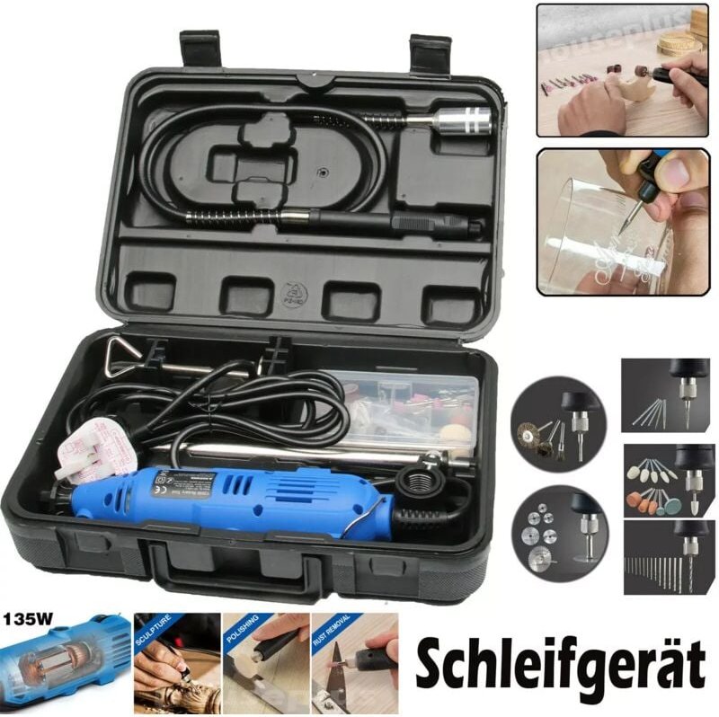 Thumbnail - Day Plus - 80stk Mini Drehwerkzeug Schleifset Polierset Drill Zubehör Schleifer Für Dremel