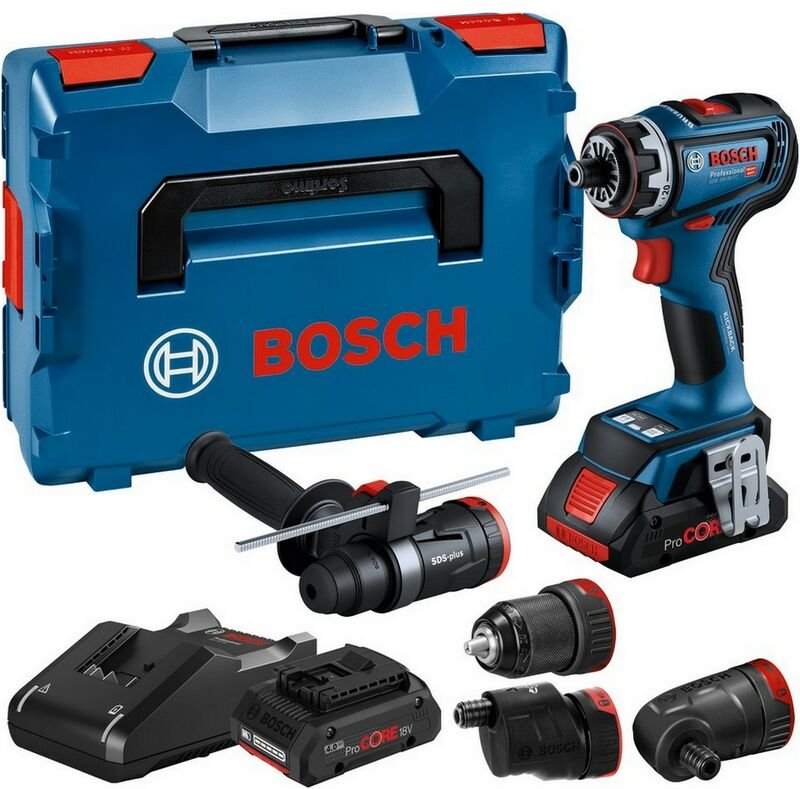 Bosch Akku-Bohrschrauber gsr 18V-90 fc, gfa 18-M/E/W/H 2x4,0 Ah + Lader l-boxx