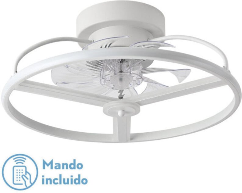 FABRILAMP Ventilator 60w Dc Bora White 8 Blades Transp. 18x50x50cm 6Vel. 3 Farben / Erdbeben, Memory, Timer und Intensit...
