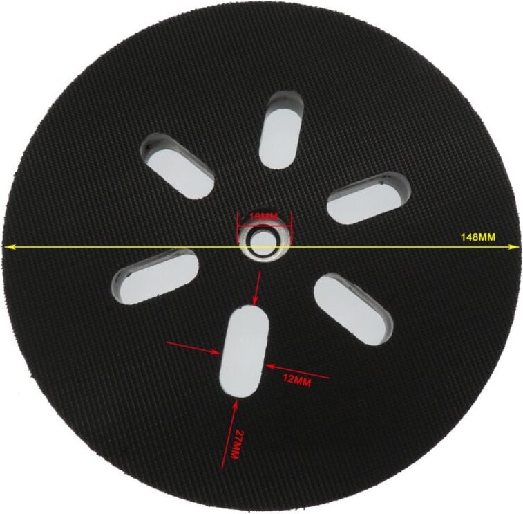 Thumbnail - 150 mm Schleifteller – für Bosch gex 150 ac, pex 15 ae, gex 150 Turbo Exzenterschleifer – 150 mm mit Schraube w Schleift...