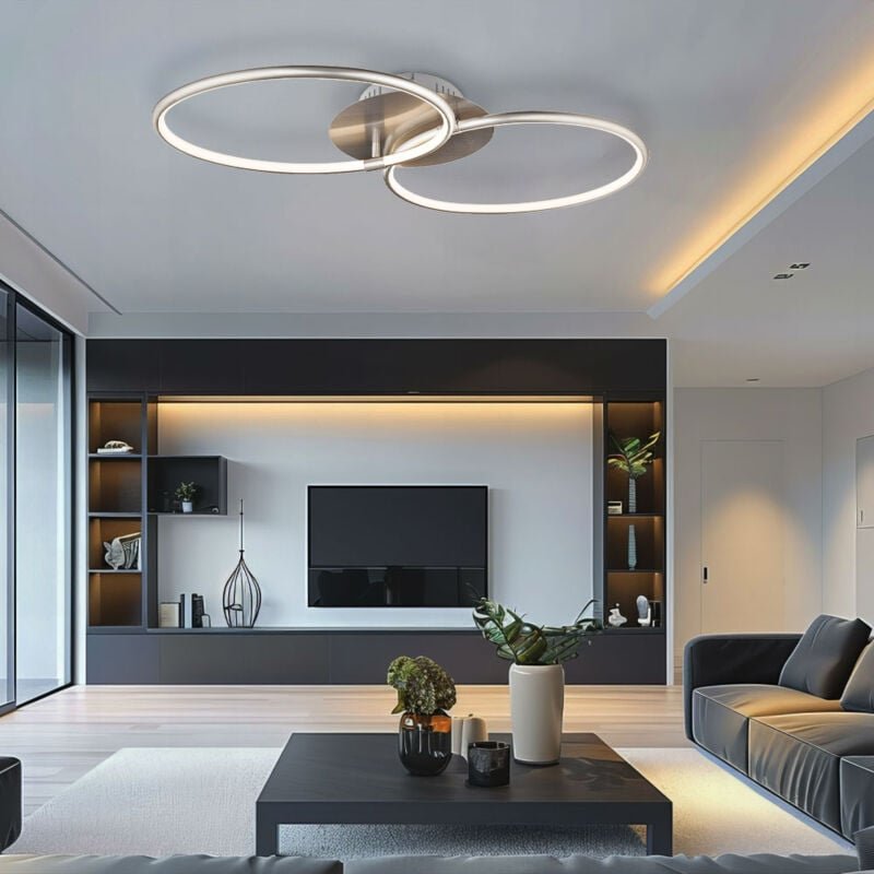 Globo Lighting - Deckenleuchte Ringe Deckenlampe Esszimmerlampe Wohnzimmerlampe Decke, Metall, 1x led 30 Watt 2400 Lumen...